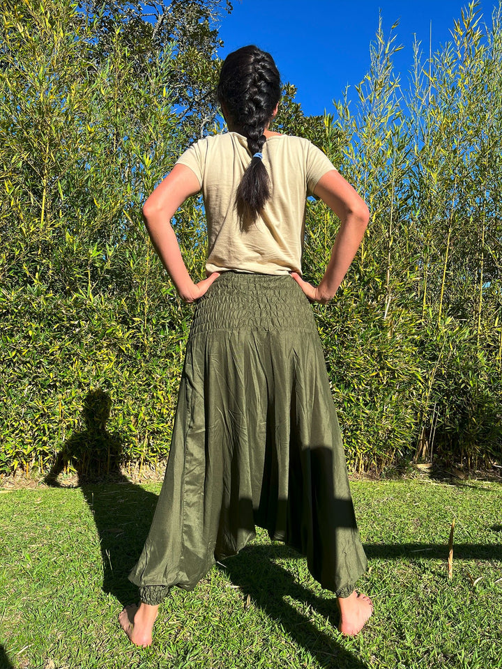 Boho Vana Verde - Pantsforlove Pantalones anchos, pantalones yoga