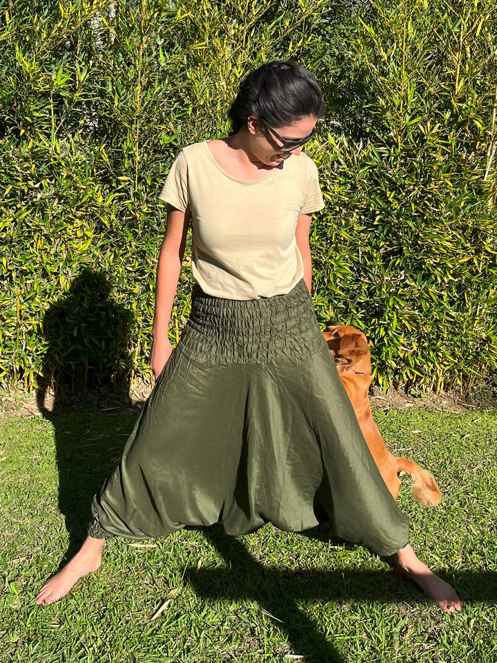 Boho Vana Verde - Pantsforlove Pantalones anchos, pantalones yoga