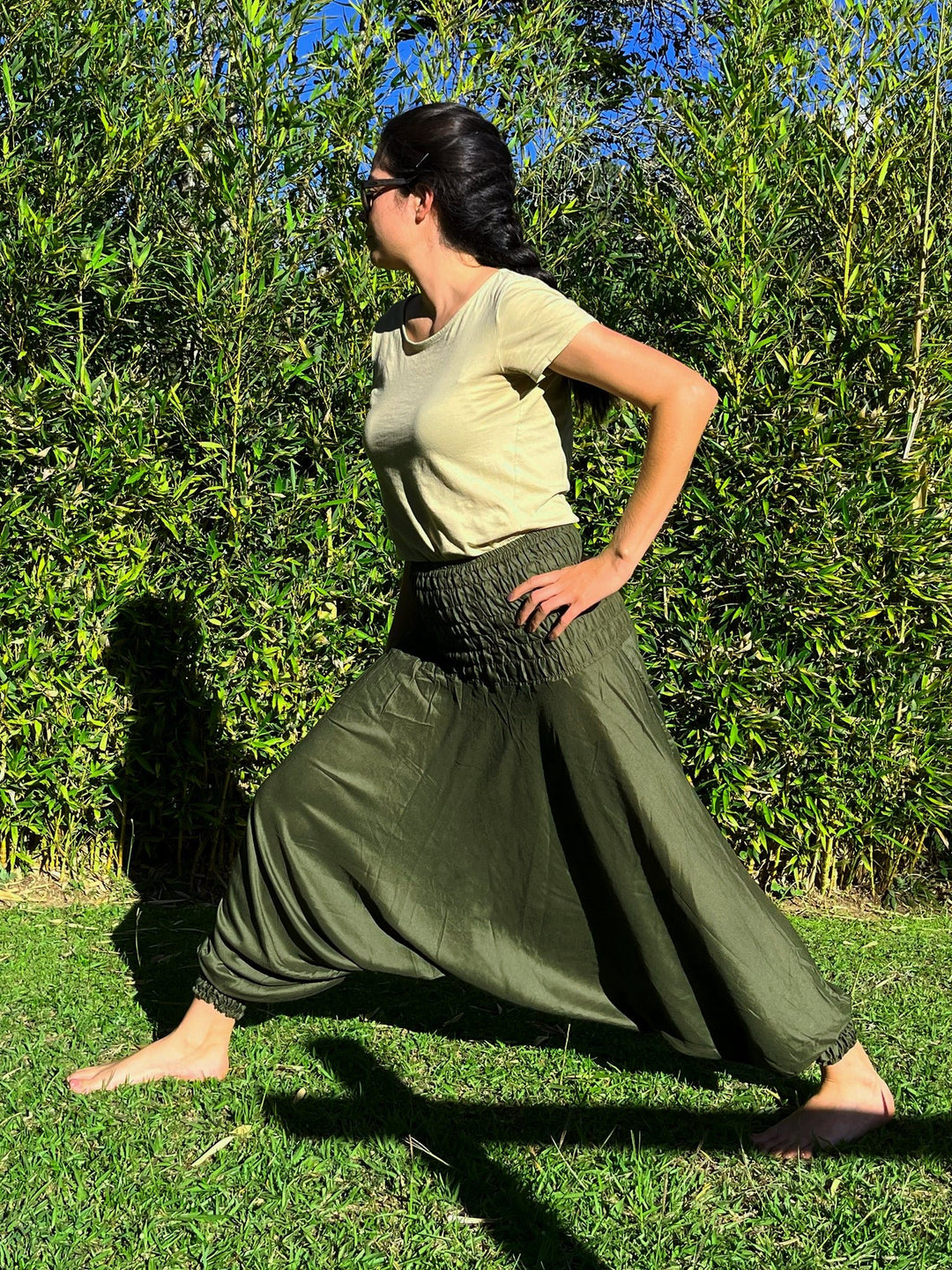 Boho Vana Verde - Pantsforlove Pantalones anchos, pantalones yoga