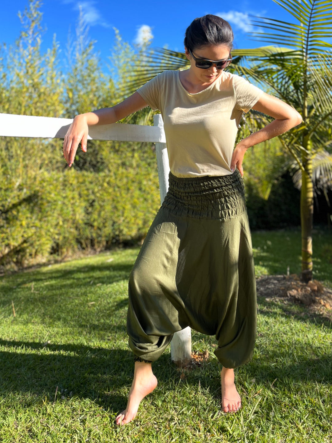 Boho Vana Verde - Pantsforlove Pantalones anchos, pantalones yoga