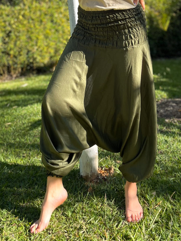 Boho Vana Verde - Pantsforlove Pantalones anchos, pantalones yoga