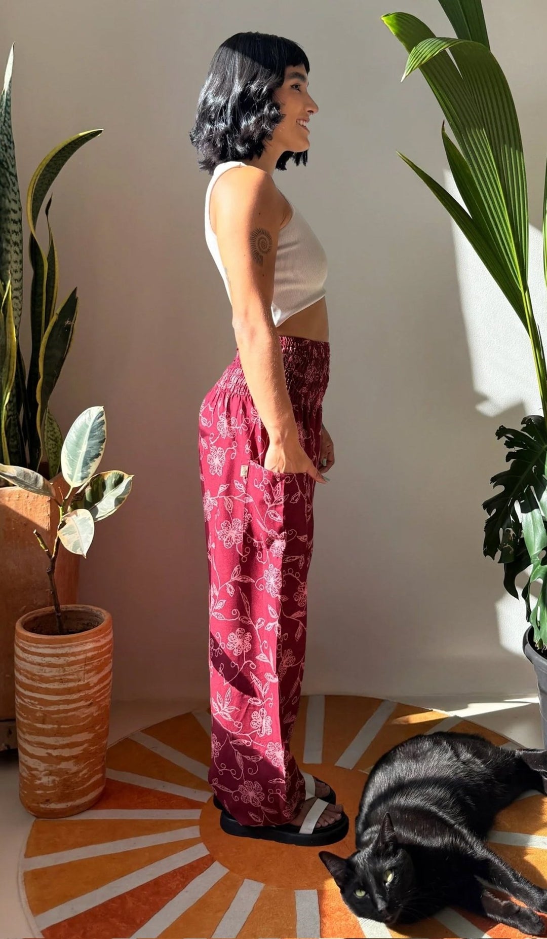 Harem Silvestre Rojo - Pantsforlove Pantalones anchos, pantalones yoga