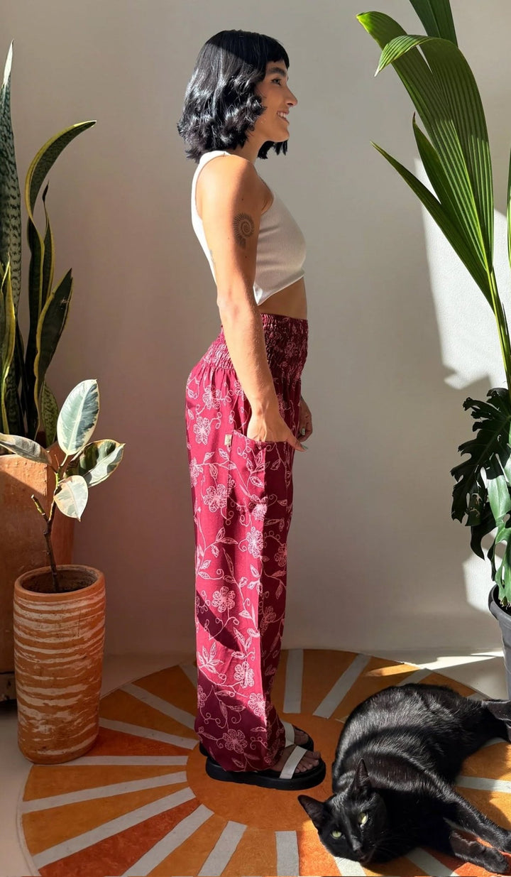 Harem Silvestre Rojo - Pantsforlove Pantalones anchos, pantalones yoga