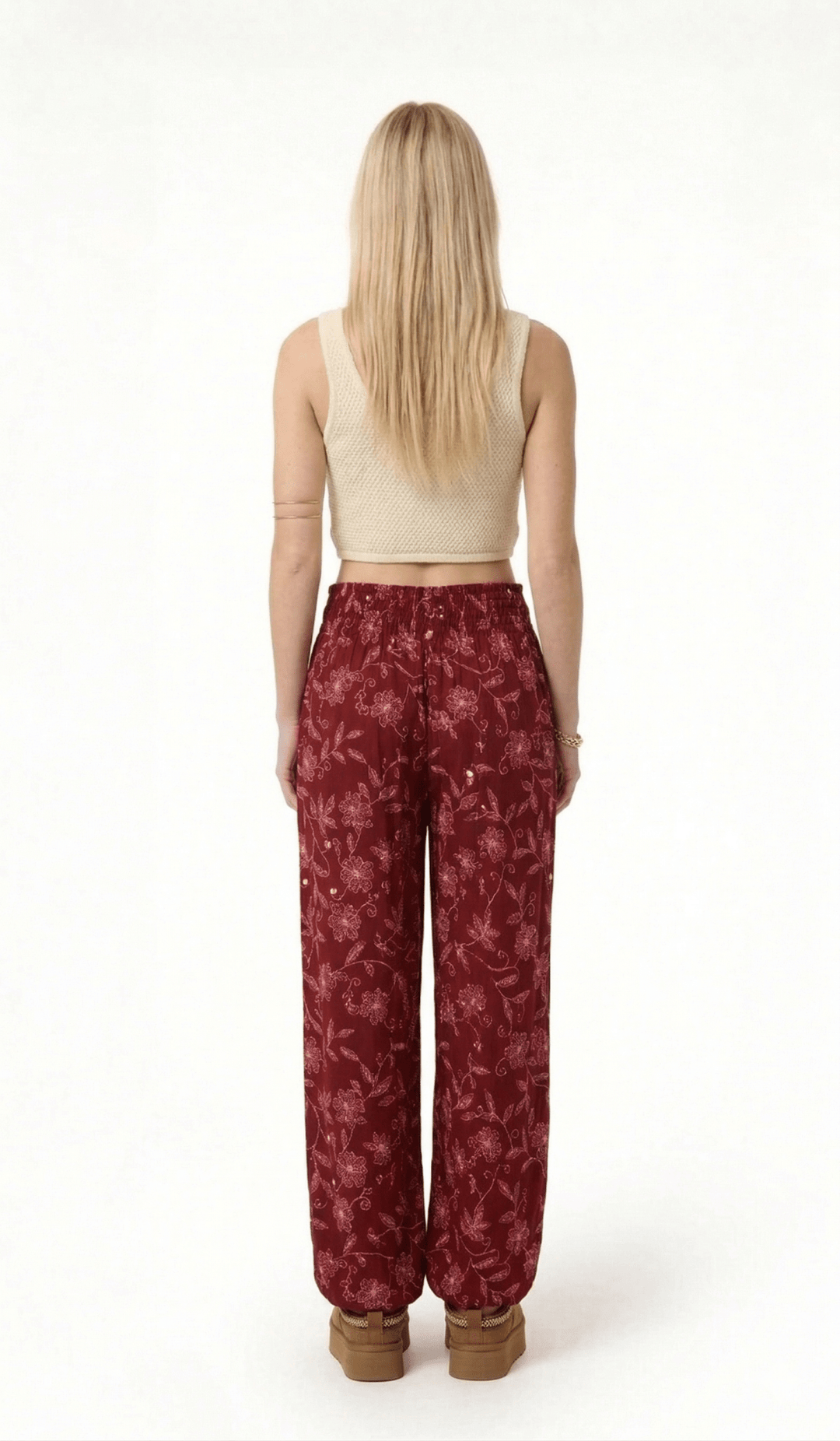 Harem Silvestre Rojo - Pantsforlove Pantalones anchos, pantalones yoga
