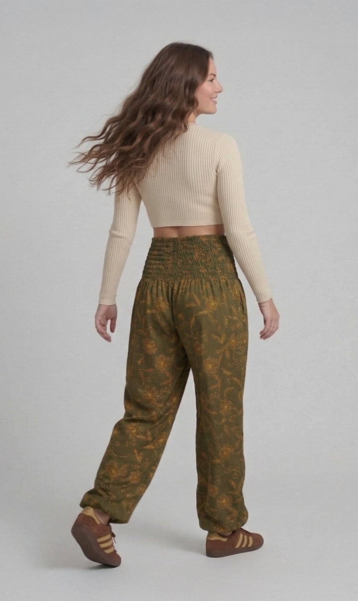 Harem Silvestre Verde - Pantsforlove Pantalones anchos, pantalones yoga
