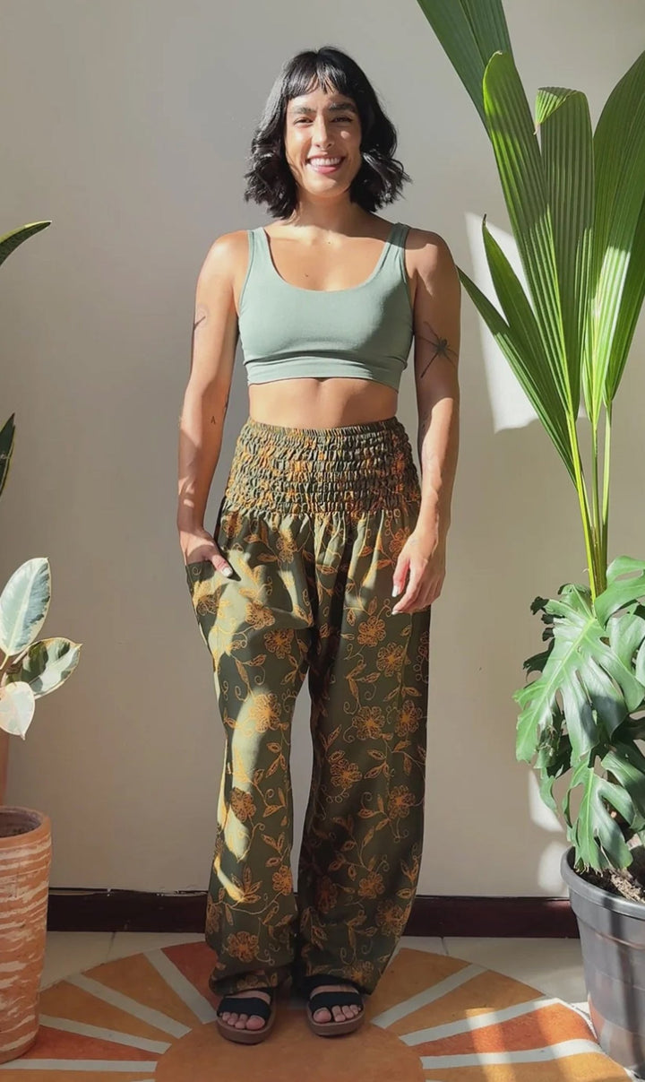 Harem Silvestre Verde - Pantsforlove Pantalones anchos, pantalones yoga