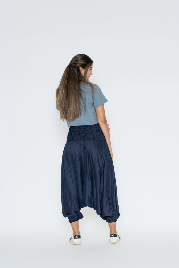 Pantalón Boho Vana Azul Oscuro - Pantsforlove Pantalones anchos, pantalones yoga