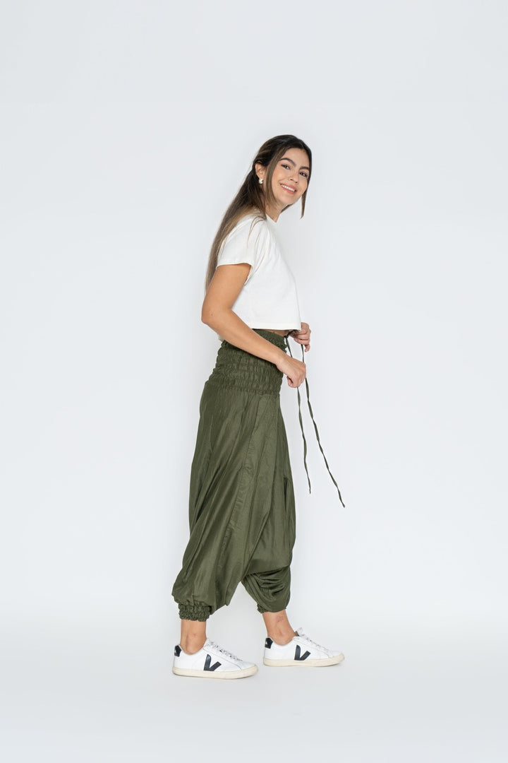 Pantalón Boho Vana Verde - Pantsforlove Pantalones anchos, pantalones yoga