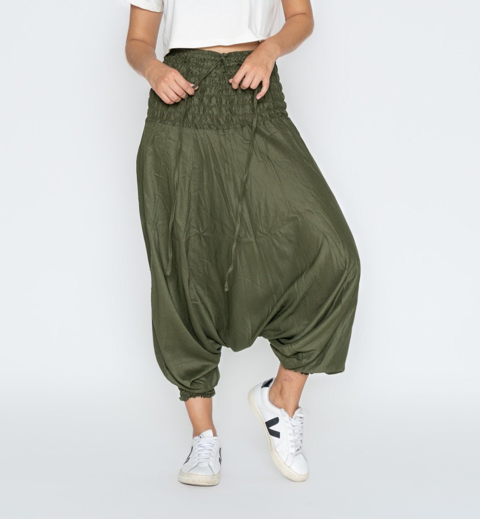 Pantalón Boho Vana Verde - Pantsforlove Pantalones anchos, pantalones yoga