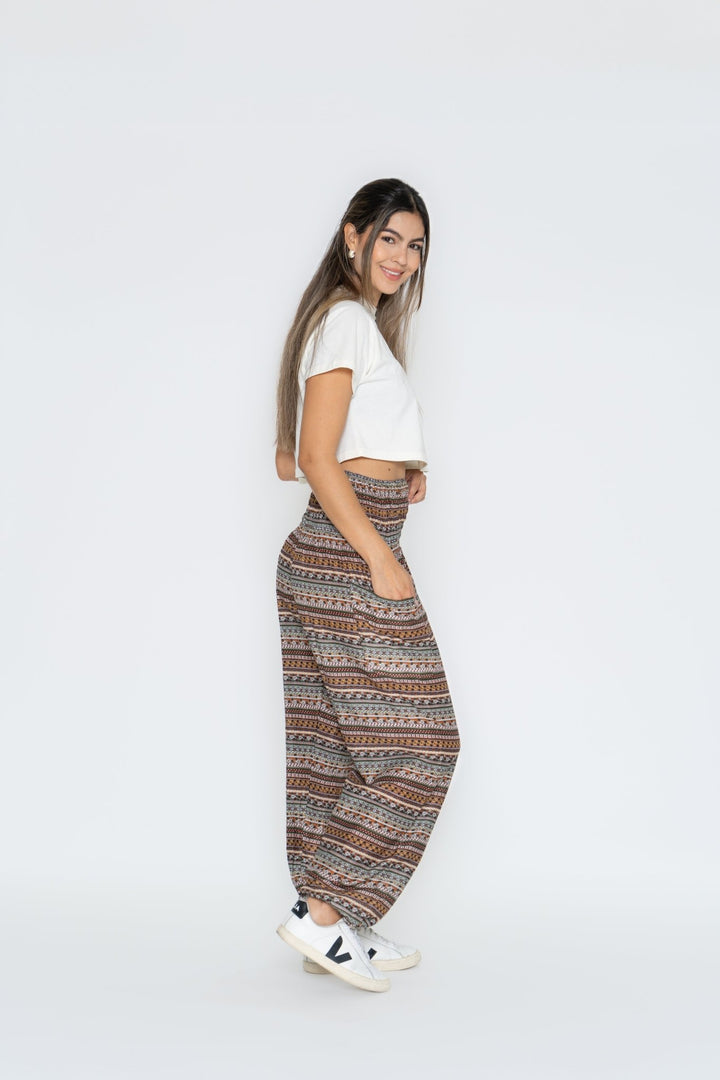 Pantalón Hamsa Café - Pantsforlove Pantalones anchos, pantalones yoga