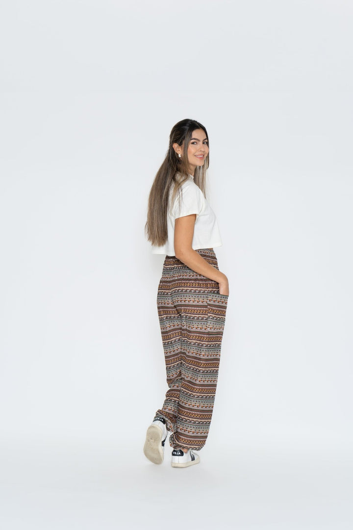 Pantalón Hamsa Café - Pantsforlove Pantalones anchos, pantalones yoga