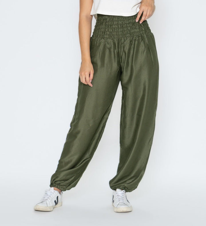 Pantalón Vana Verde - Pantsforlove Pantalones anchos, pantalones yoga
