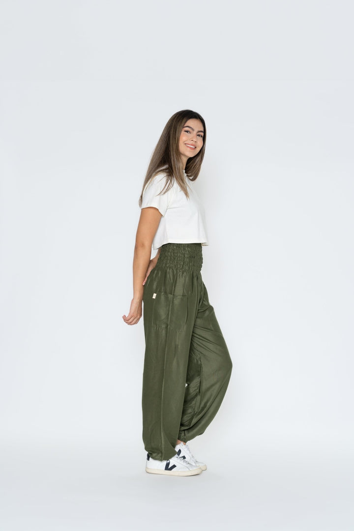 Pantalón Vana Verde - Pantsforlove Pantalones anchos, pantalones yoga
