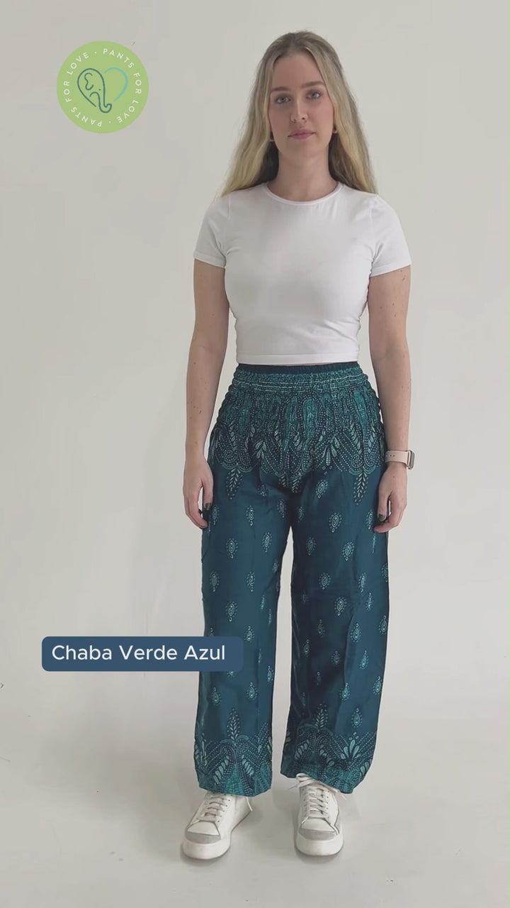Pantalón Chaba Verde Azul