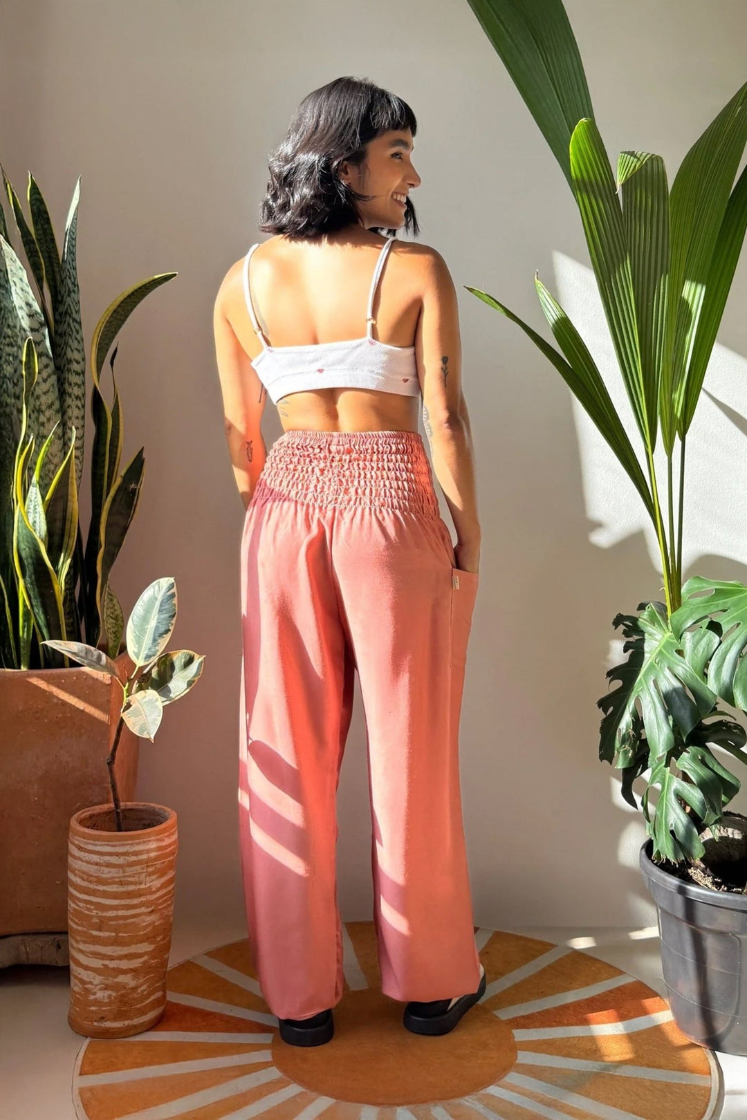 Vana Old Rose - Pantsforlove Pantalones anchos, pantalones yoga