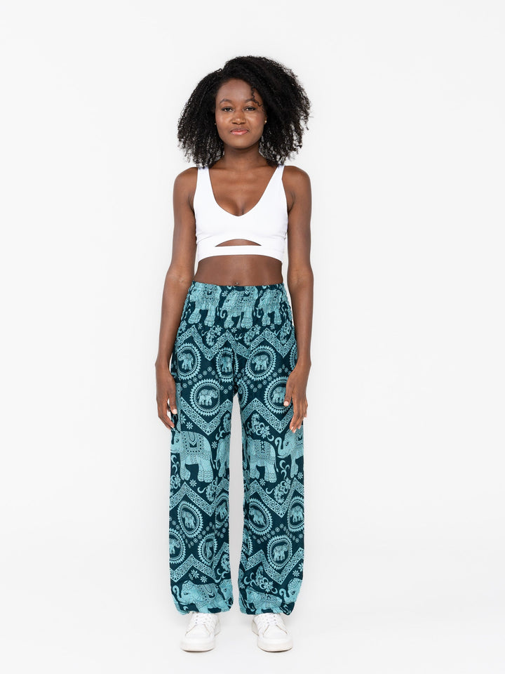 Ahimsa Azul Menta - Pantsforlove Pantalones anchos, pantalones yoga