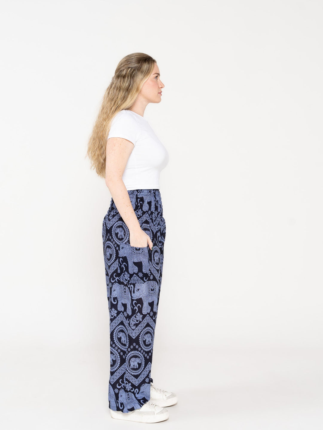 Ahimsa Gris Azulado - Pantsforlove Pantalones anchos, pantalones yoga