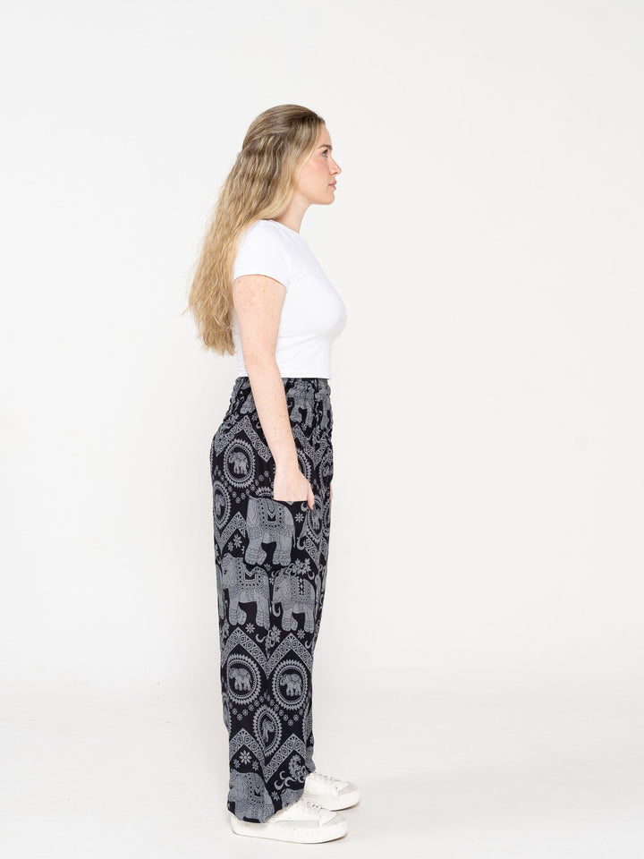 Ahimsa Gris Oscuro - Pantsforlove Pantalones anchos, pantalones yoga
