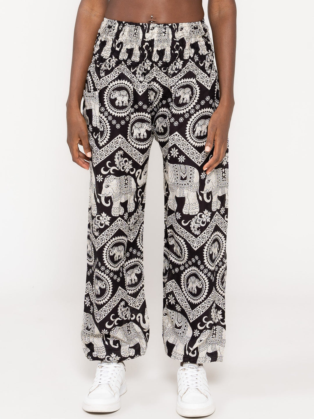 Ahimsa Negro - Pantsforlove Pantalones anchos, pantalones yoga