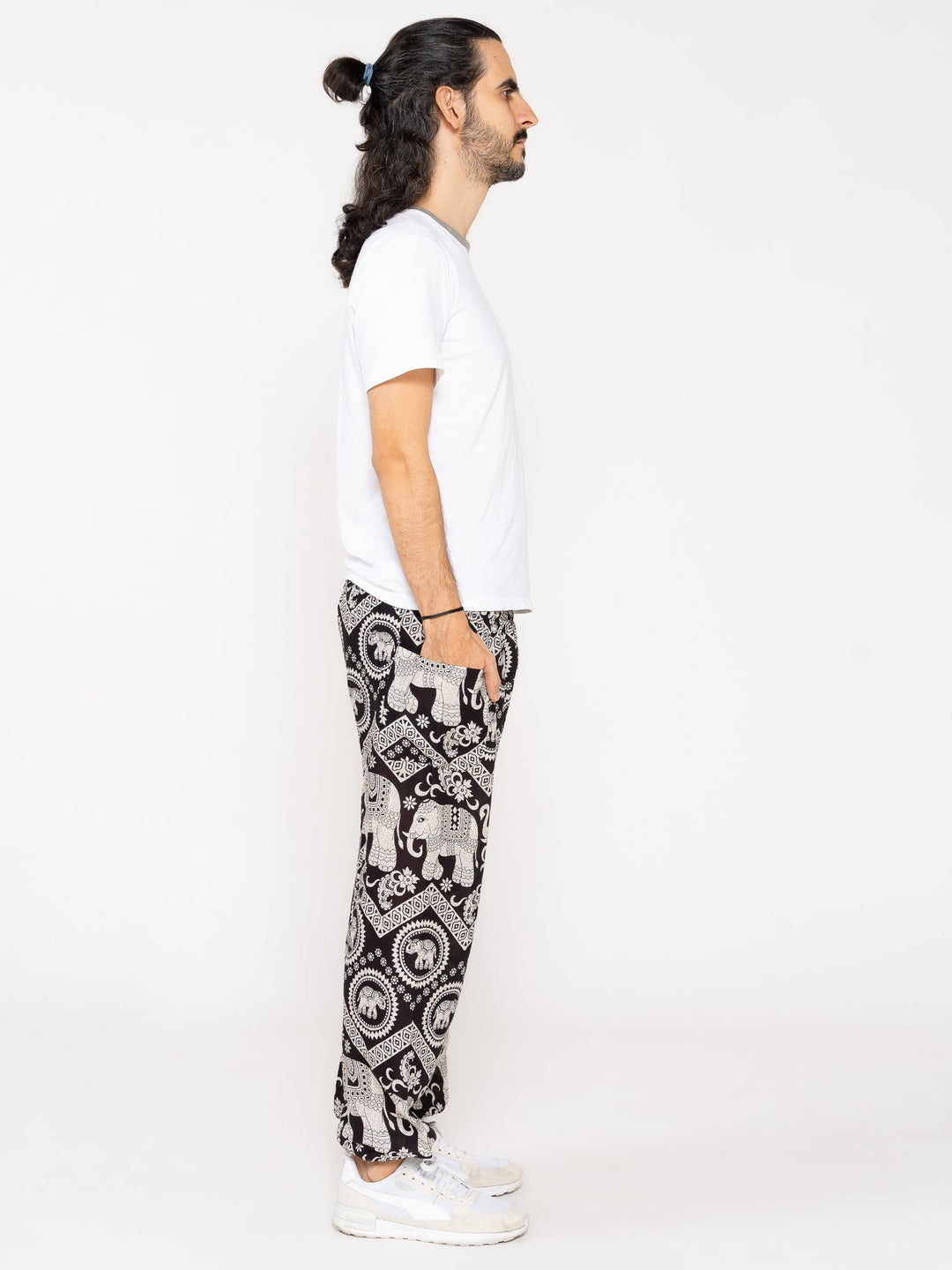 Ahimsa Negro - Pantsforlove Pantalones anchos, pantalones yoga