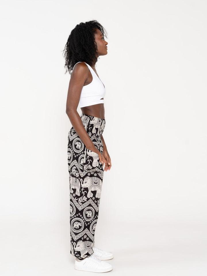 Ahimsa Negro - Pantsforlove Pantalones anchos, pantalones yoga