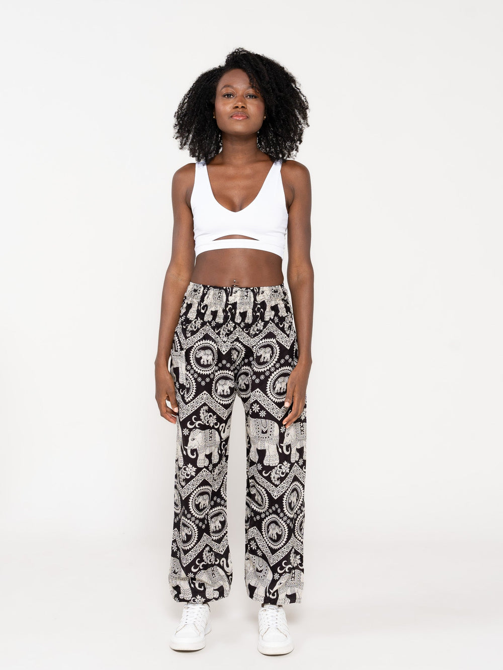Ahimsa Negro - Pantsforlove Pantalones anchos, pantalones yoga