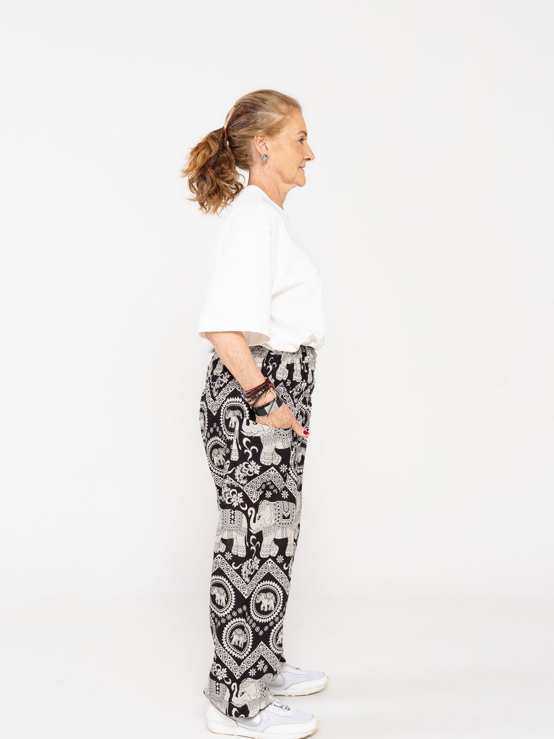 Ahimsa Negro - Pantsforlove Pantalones anchos, pantalones yoga