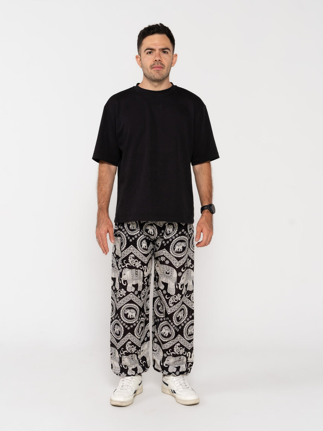 Ahimsa Negro - Pantsforlove Pantalones anchos, pantalones yoga