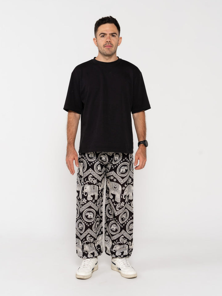 Ahimsa Negro - Pantsforlove Pantalones anchos, pantalones yoga