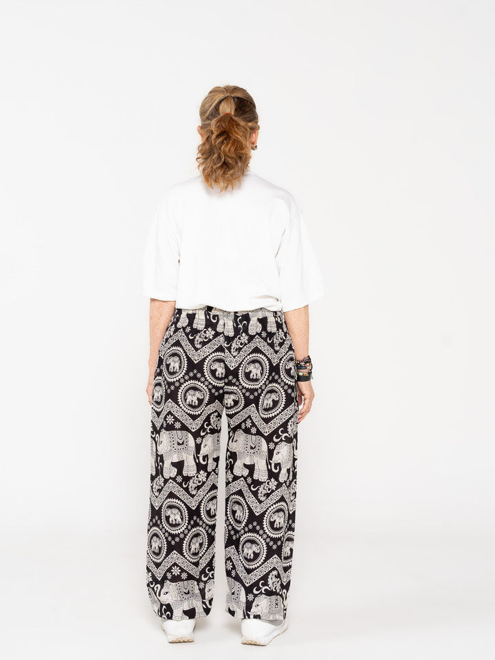 Ahimsa Negro - Pantsforlove Pantalones anchos, pantalones yoga
