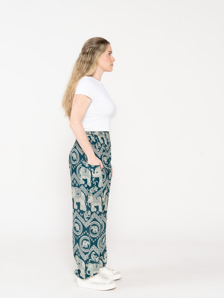 Ahimsa Verde - Pantsforlove Pantalones anchos, pantalones yoga