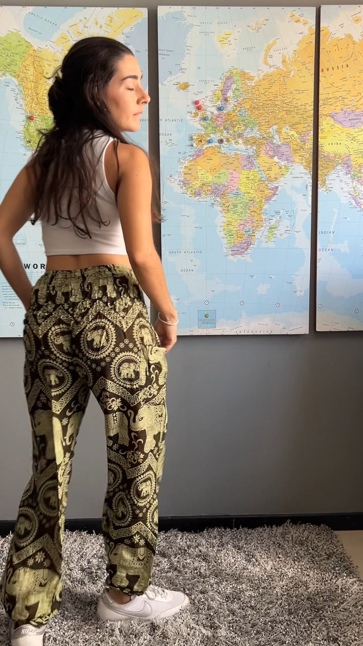 Ahimsa Verde Naturaleza - Pantsforlove Pantalones anchos, pantalones yoga