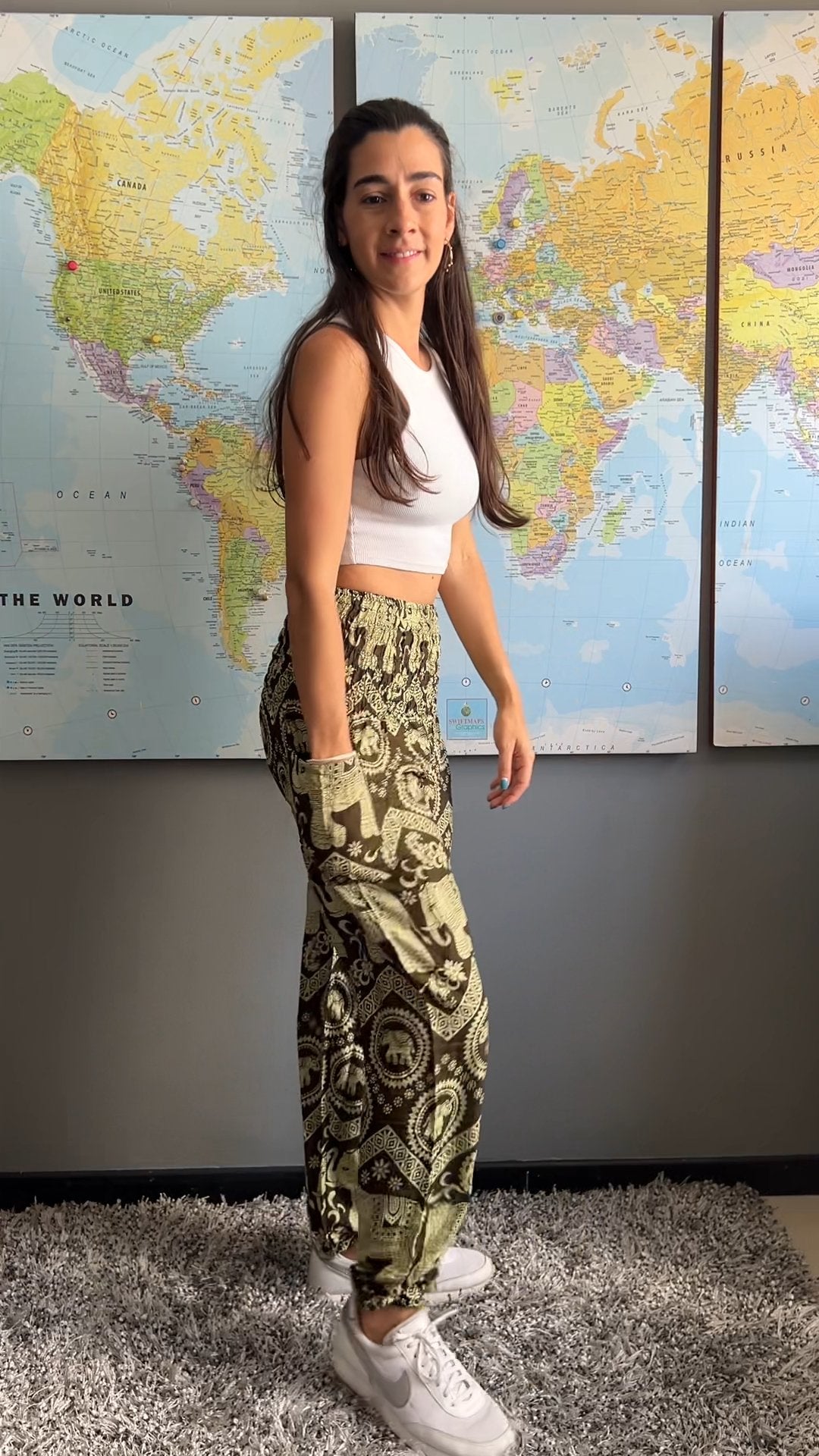 Ahimsa Verde Naturaleza - Pantsforlove Pantalones anchos, pantalones yoga