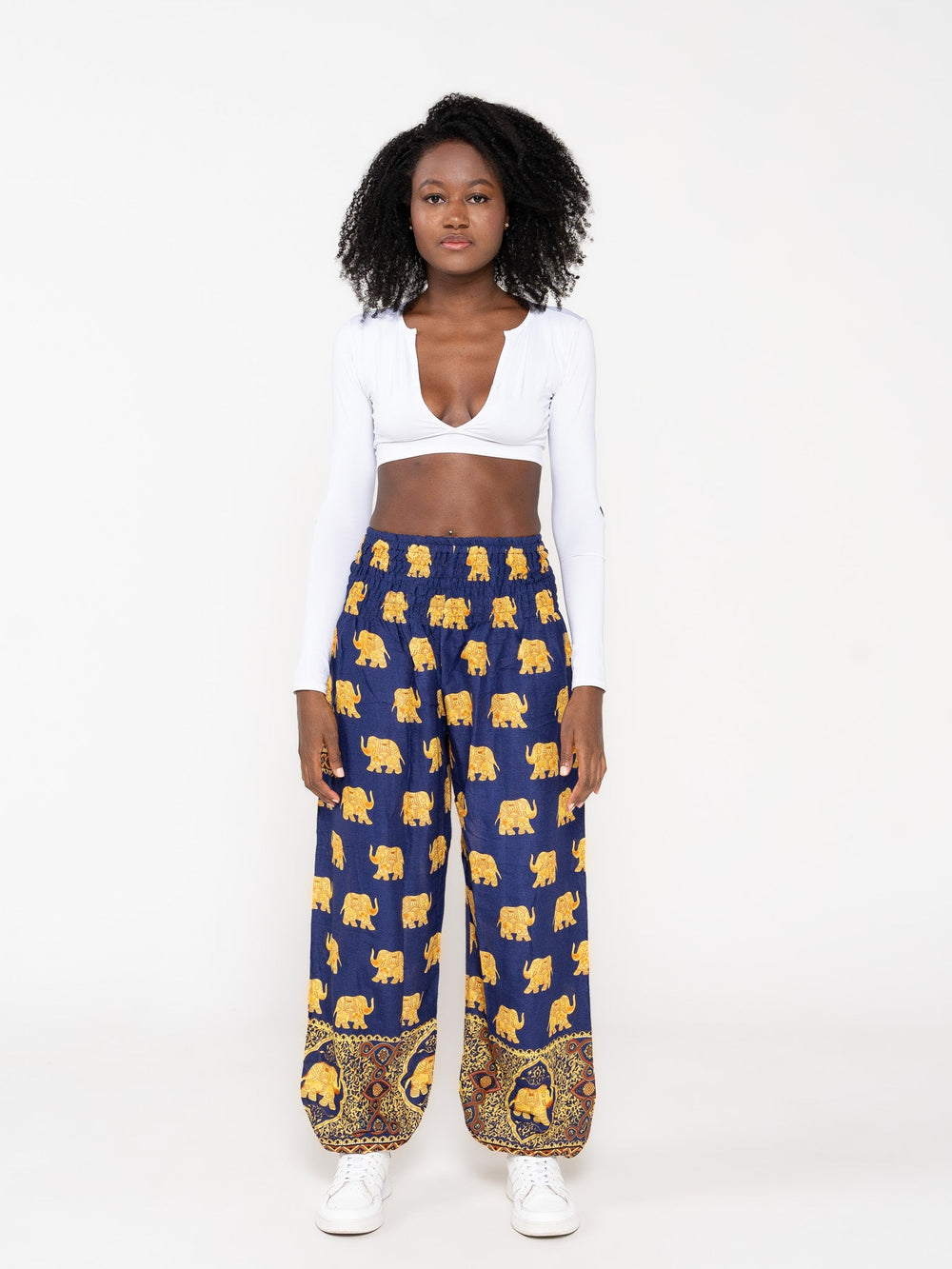 Ganesh Azul Oscuro - Pantsforlove Pantalones anchos, pantalones yoga