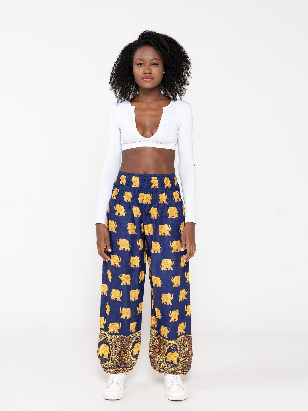 Ganesh Azul Oscuro - Pantsforlove Pantalones anchos, pantalones yoga
