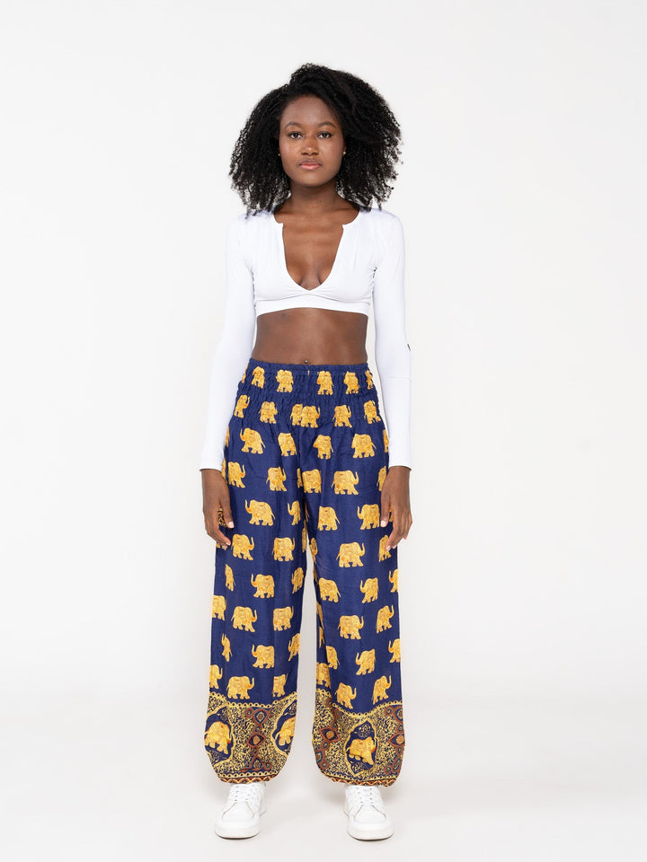 Ganesh Azul Oscuro - Pantsforlove Pantalones anchos, pantalones yoga