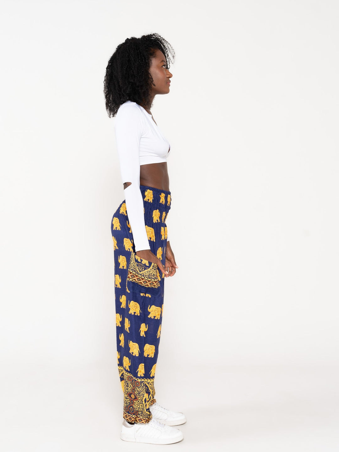 Ganesh Azul Oscuro - Pantsforlove Pantalones anchos, pantalones yoga