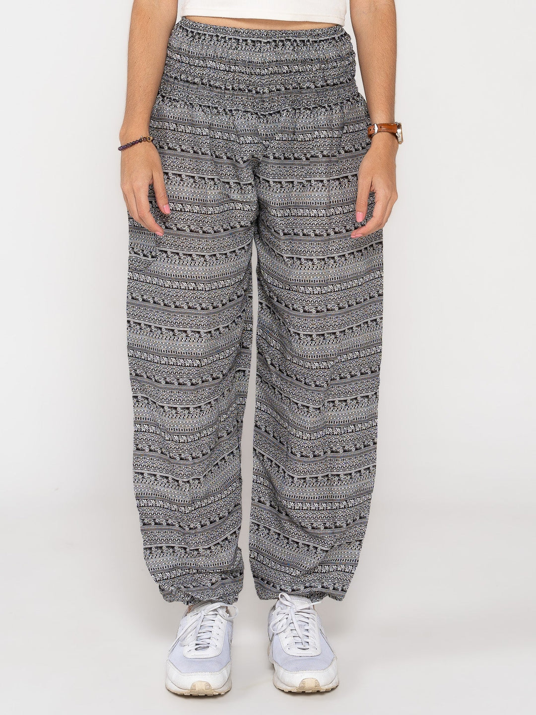 Hamsa Gris Oscuro - Pantsforlove Pantalones anchos, pantalones yoga