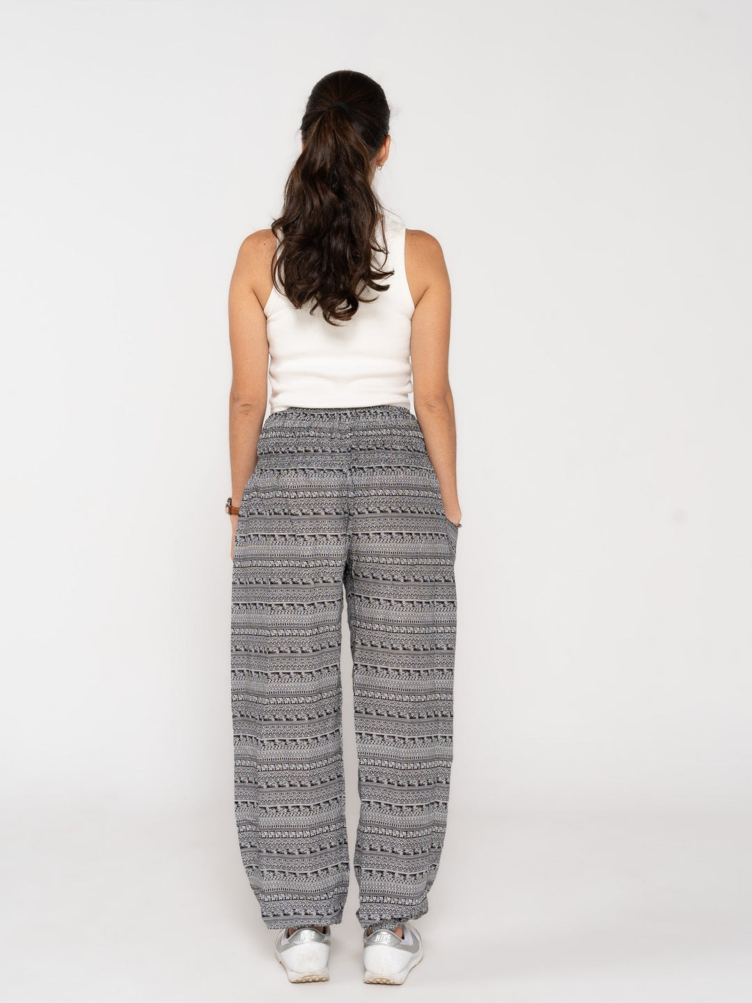 Hamsa Gris Oscuro - Pantsforlove Pantalones anchos, pantalones yoga