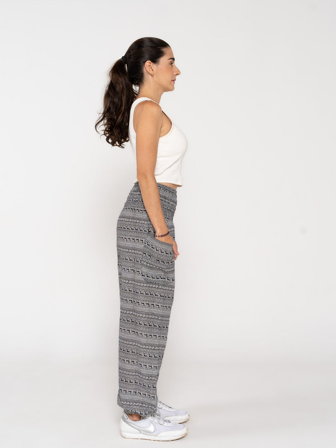 Hamsa Gris Oscuro - Pantsforlove Pantalones anchos, pantalones yoga