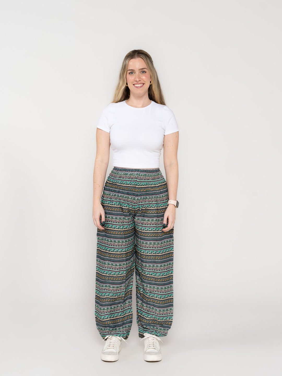 Hamsa Verde - Pantsforlove Pantalones anchos, pantalones yoga