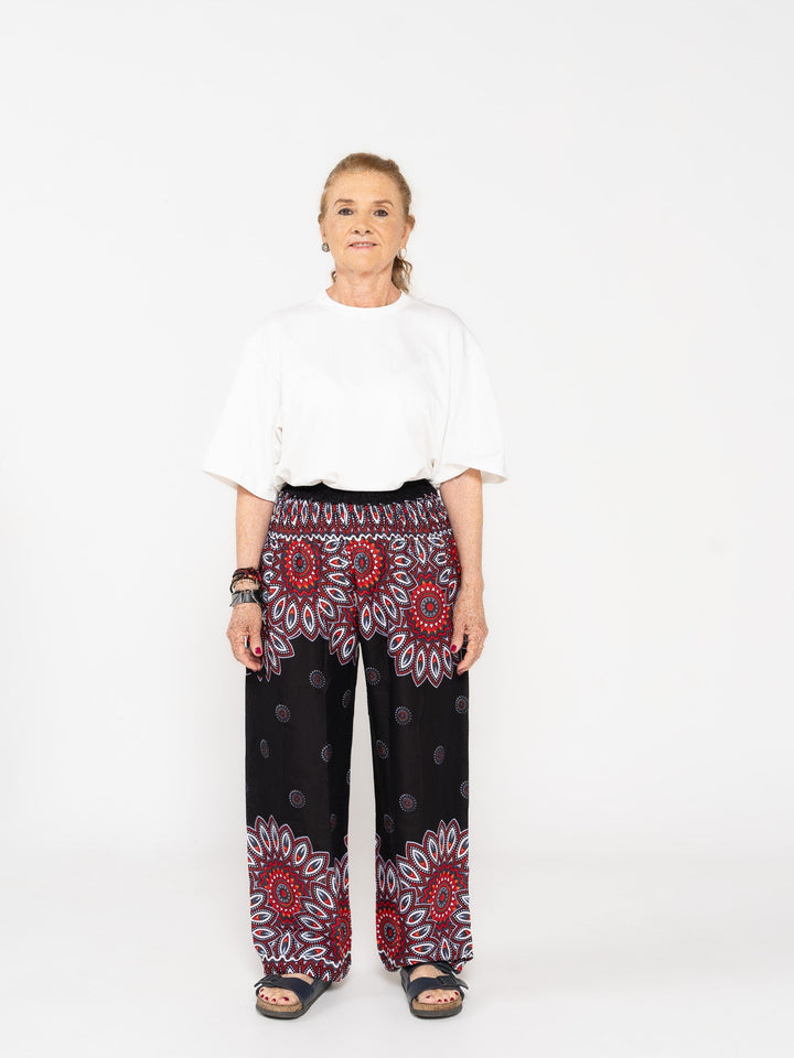 Harem Mandala Negro - Pantsforlove Pantalones anchos, pantalones yoga