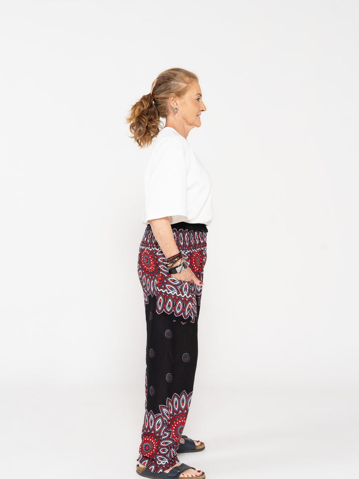 Harem Mandala Negro - Pantsforlove Pantalones anchos, pantalones yoga