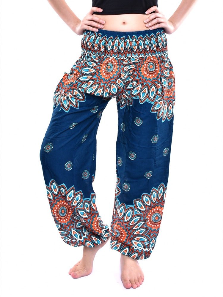 Harem Mandala Turquesa - Pantsforlove Pantalones anchos, pantalones yoga