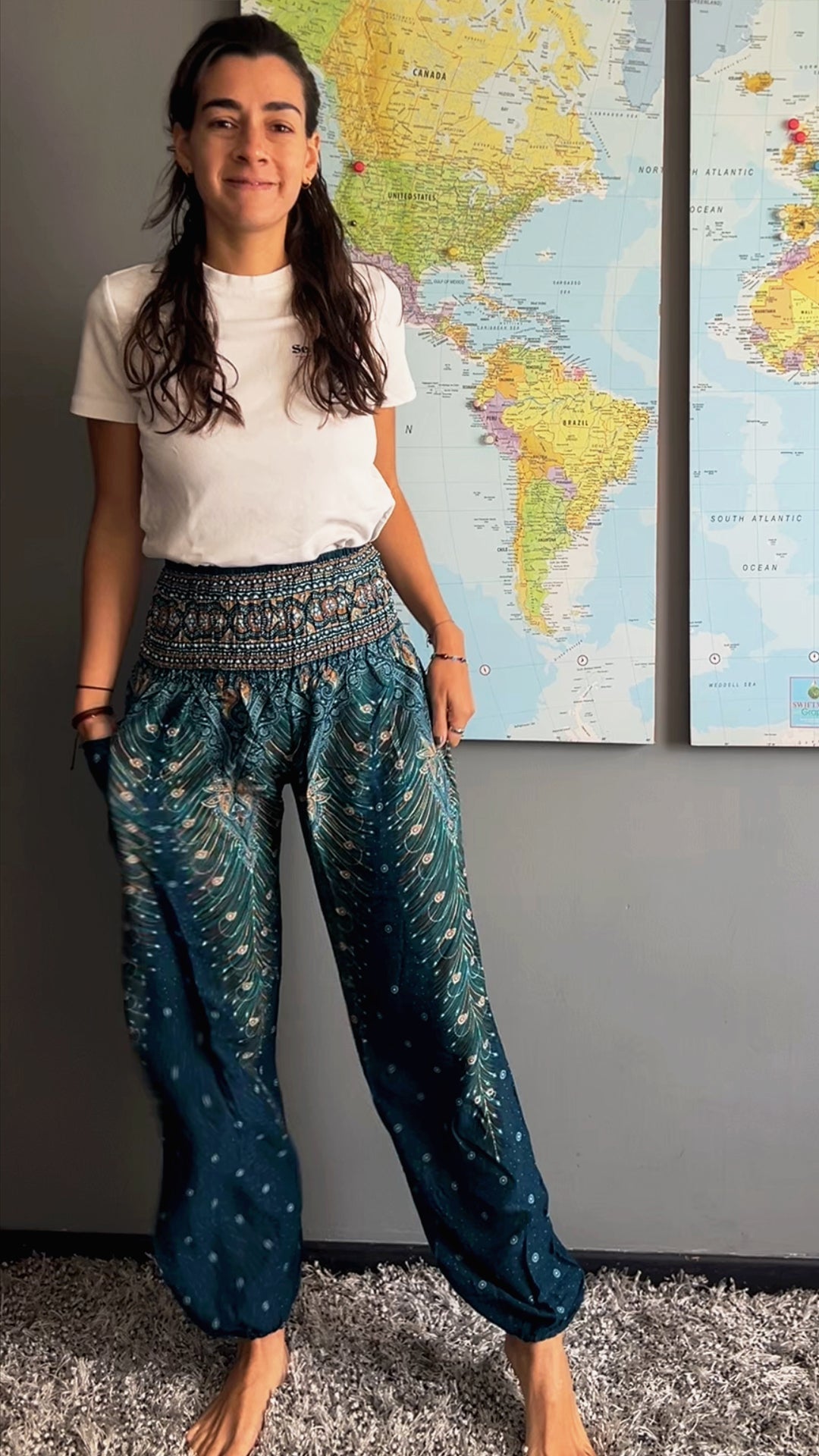 Mahu Verde Azul - Edición Especial - Pantsforlove Pantalones anchos, pantalones yoga