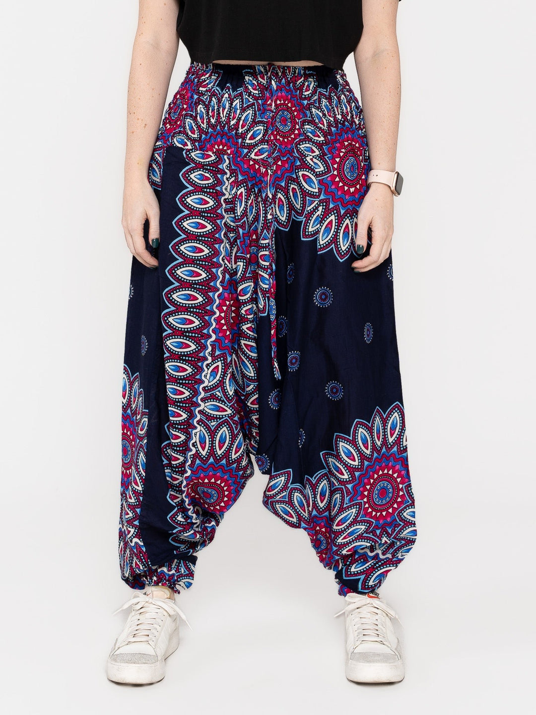 Mandala Morado Oscuro - Pantsforlove Pantalones anchos, pantalones yoga