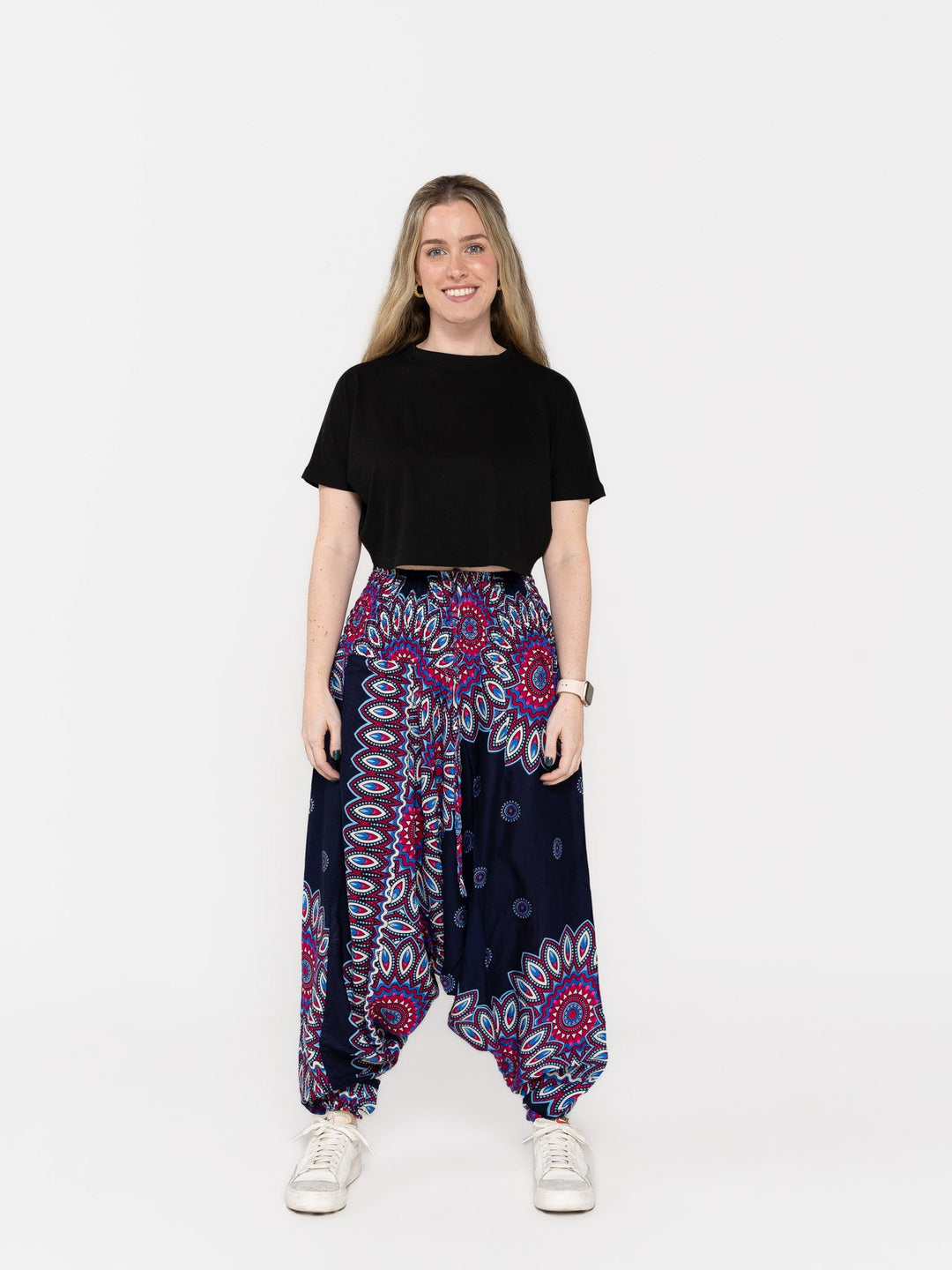 Mandala Morado Oscuro - Pantsforlove Pantalones anchos, pantalones yoga