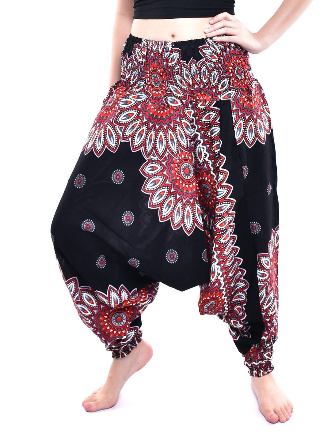 Mandala Negro - Pantsforlove Pantalones anchos, pantalones yoga