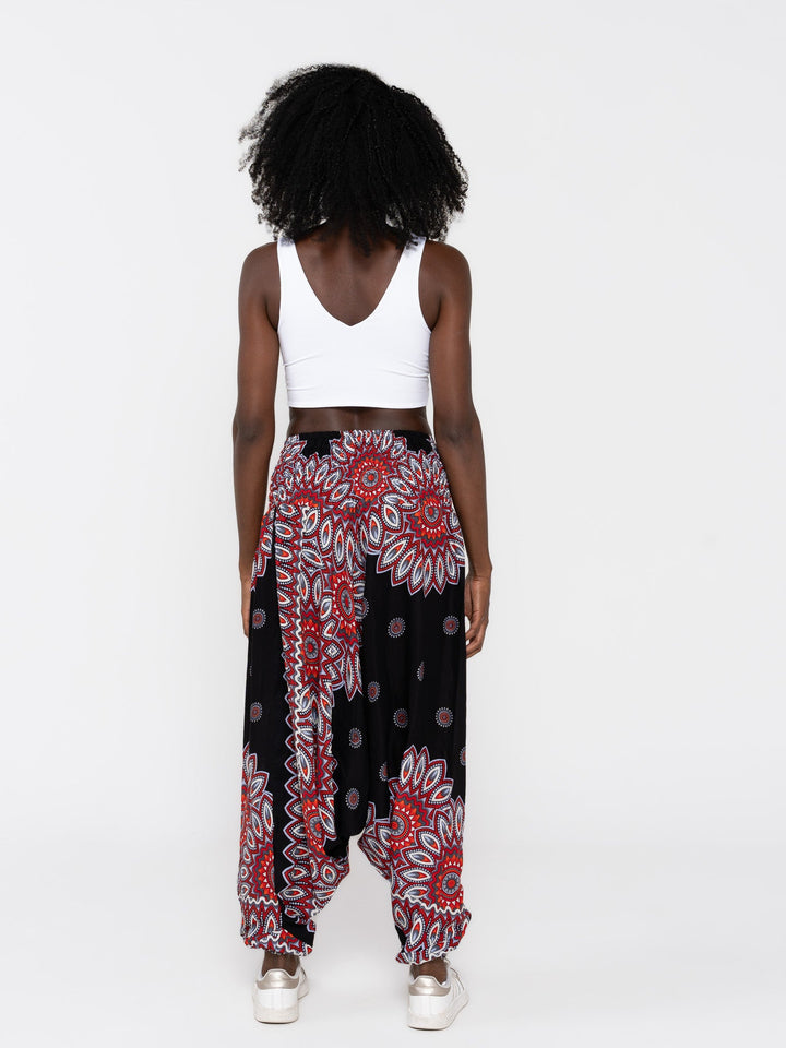 Mandala Negro - Pantsforlove Pantalones anchos, pantalones yoga