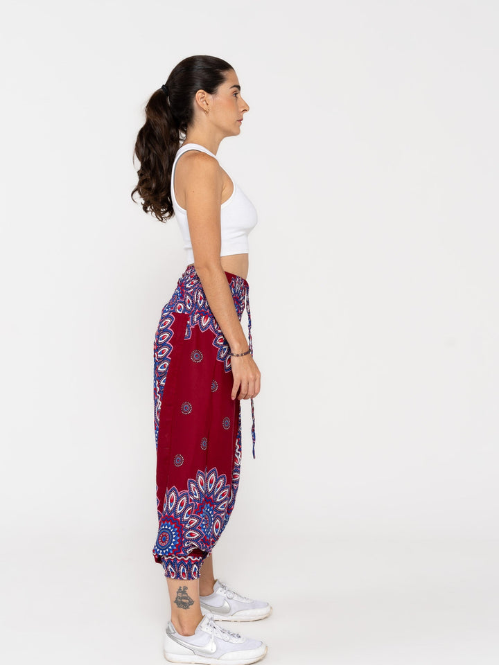 Mandala Rojo - Pantsforlove Pantalones anchos, pantalones yoga